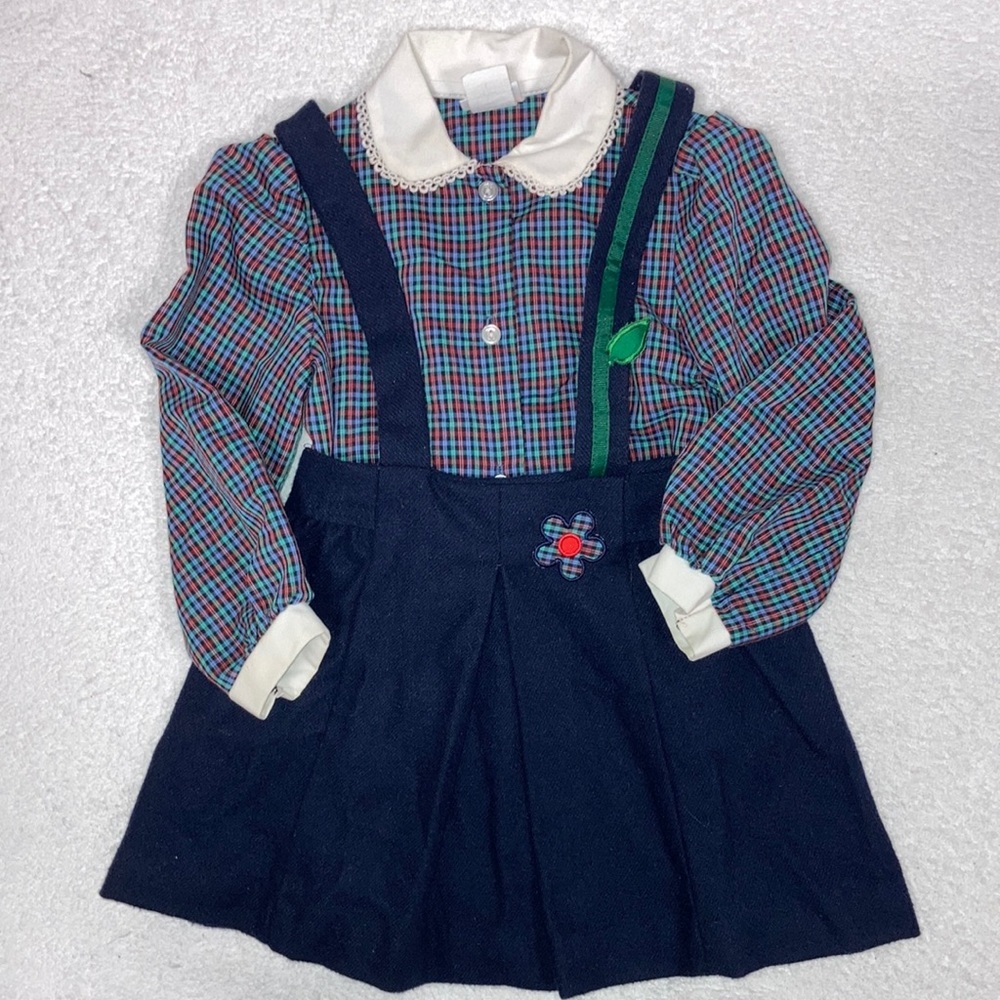 Vintage key to fashion coming thing blouse and skirt set girls size 4